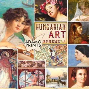 Hungarian Art, Women Digital, Digital Print, Vintage Art, Collage Sheets, Ephemera Classic, Digital Images, Aged Printable Painting