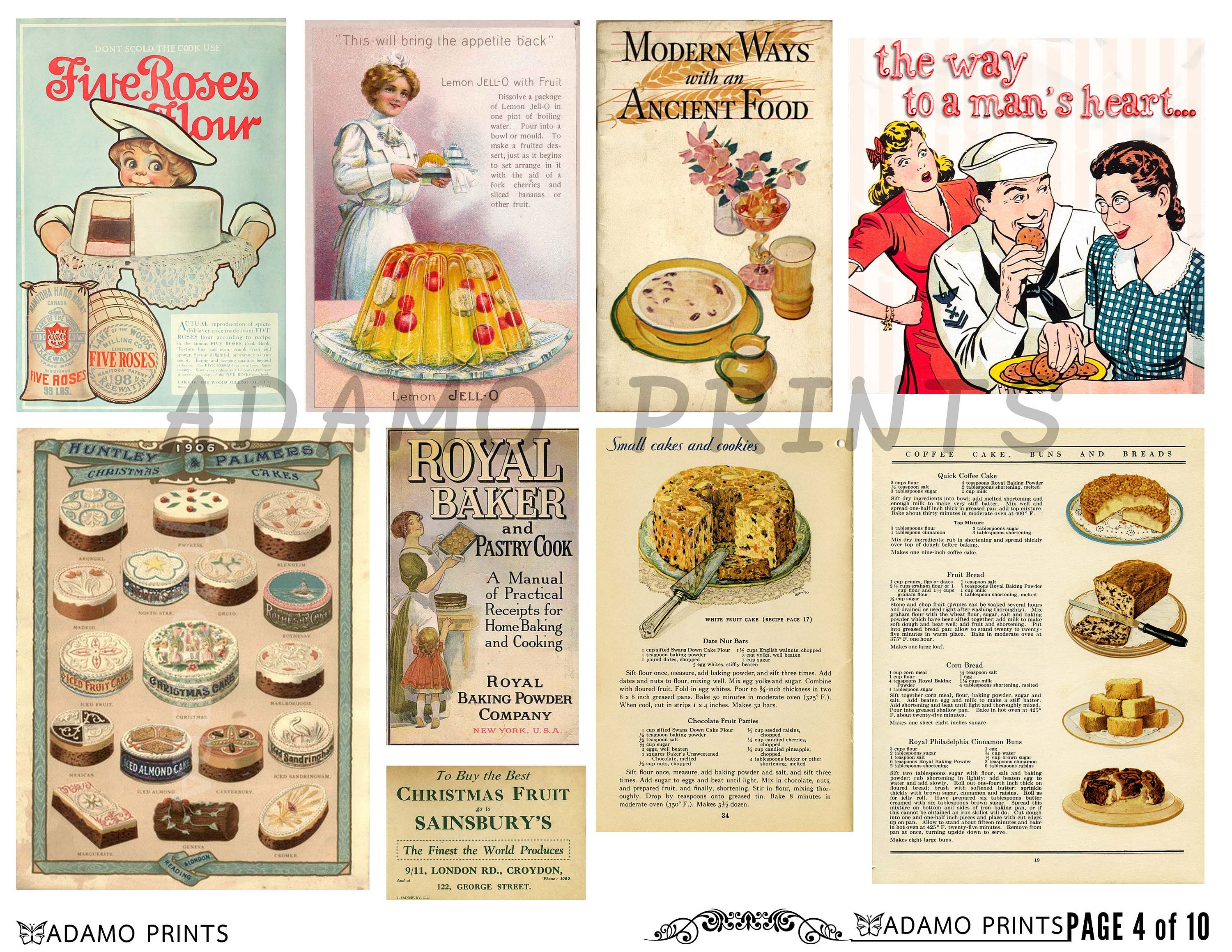 Vintage Cooking Ephemera Pack Food Ephemera Printable Etsy