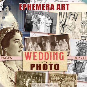 Fotografía de boda, Imágenes digitales, Mujeres digitales, Fotos antiguas, Collage digital, Efímeras, Celebración, Arte antiguo, Impresiones, Diario basura