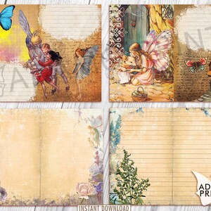 Fairy Paradise Journal Kit, Journal Page, Princess, Magic, Flower, Collage Sheets, Ephemera, Printable Journal Kit, Scrapbook Fairy
