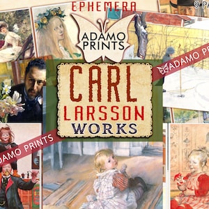 Carl Larsson Works, Digital Print, Vintage Art, Ephemera Classics, Antique Digital Print, Aged Printable Painting, Embellishments