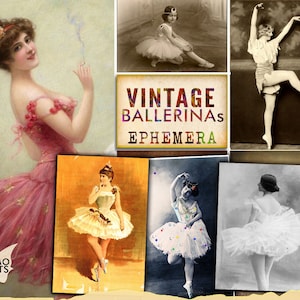 Vintage Ballerinas, Classic Photos, Digital Ephemera, Printable Images, Vintage Art, Digital Collage, Historical Images, Scrapbook Ephemera
