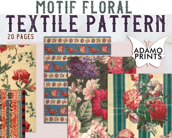 Printing & Printmaking Flower Digital Paper Paper for Journal Kit ...