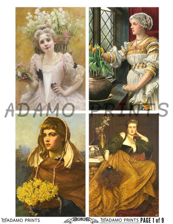 Home Décor Wall Décor Pre-Raphaelite Paintings Digital Print Ephemera ...