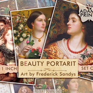 Beauty Portrait Women, Ephemera Classics, Digital Image, Scrapbook Ephemera, Printable Image, Digital Collage, Vintage Art, Digital Download