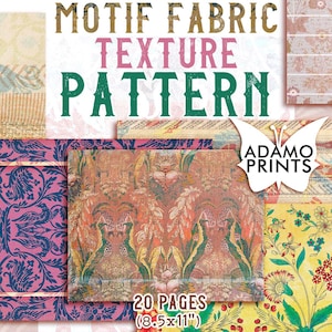 Motiv Stoff Textur Muster, Blume, Junk Journaling Kit, Papier für Journal Kit, Wallpaper Digital, Digitales Papier, Printable Hintergrund