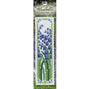 Bluebells Bookmark Counted Cross Stitch Kit Needlepoint, Embroidery, Floral, Flowers, Nature Lovers