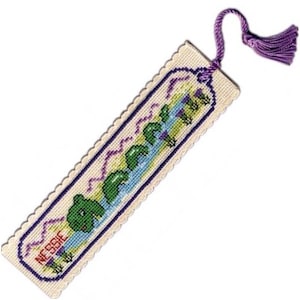 Loch Ness Monster Bookmark Cross Stitch Kit, Scottish Mythical Creatures Made in Scotland, Textile Heritage