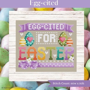 Shannon Christine Designs Egg-cited Easter Egg Cross Stitch Pattern