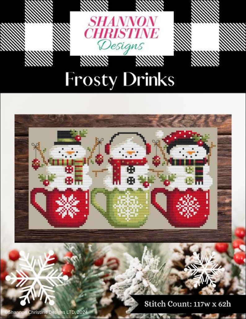 Shannon Christine Designs - Frosty Drinks - Cross Stitch Pattern - Etsy