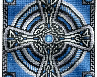 Celtic Cross, Sapphire , Religious, Cross Stitch Pattern, Needlepoint, Needlepoint Pattern, Embroidery, Landmark Tapestries & Charts
