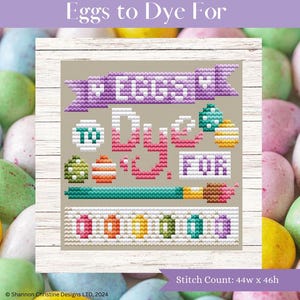 Shannon Christine Designs Eggs To Dye For Easter Cross Stitch Pattern