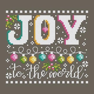 Shannon Christine Designs, Christmas Cross Stitch Pattern, Joy To The WOrld