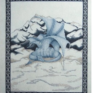 Dragon Fantasy Cross Stitch Pattern - Arrival of Winter - Dracolair