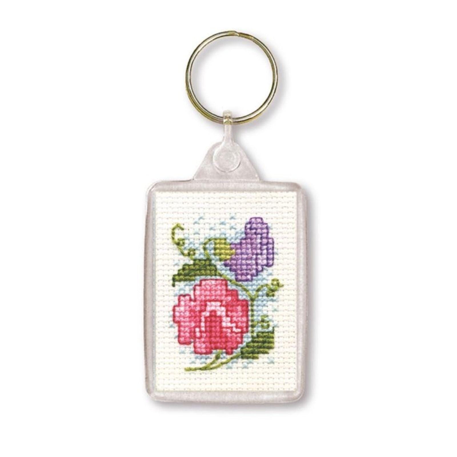 Kit De Broderie Au Point De Croix Ailou 'Little Pea' - Porte-clés / Chaîne De Téléphone