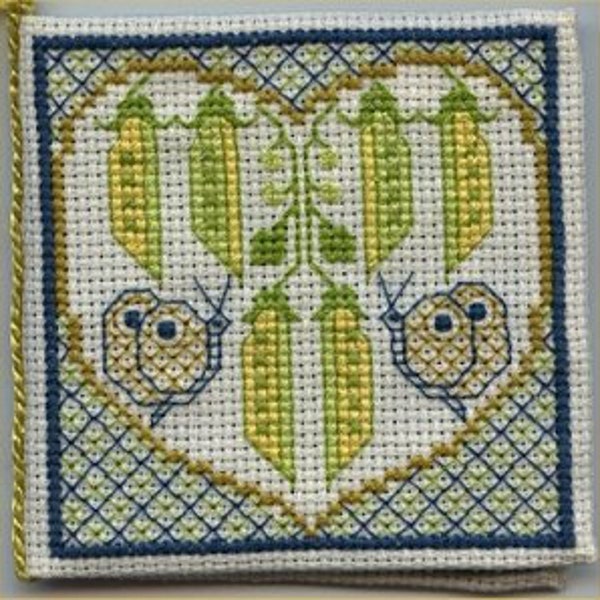 Tudor Hearts Needle Case Cross Stitch Kit - Blackwork - Mother's Day Gift - Textile Heritage - Made in Scotland