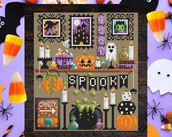 Shannon Christine Designs - Halloween Party Cross Stitch Pattern - Halloween
