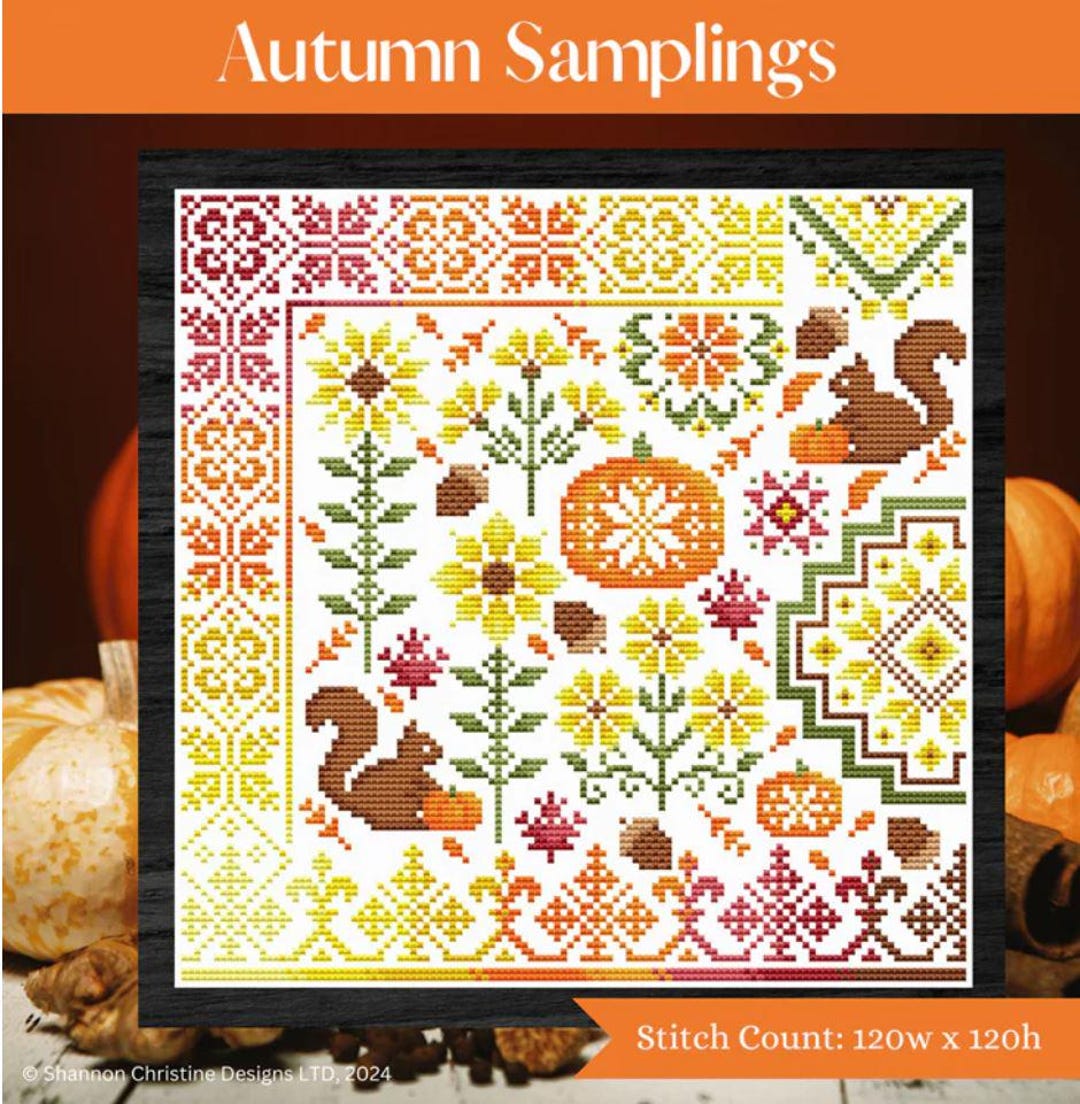 Shannon Christine Designs - Autumn Samplings Cross Stitch Pattern ...