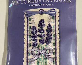 Victorian Lavender -  Lavender Sachet Cross Stitch Kit - Mother's Day Gift - Textile Heritage - Made in Scotland