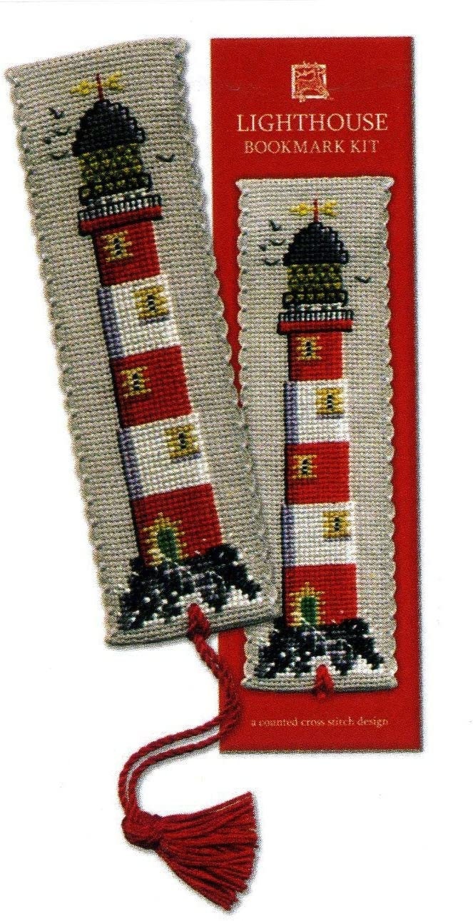 Lighthouse Scenery Counted Cross Stitch Bookmarks Kits Double