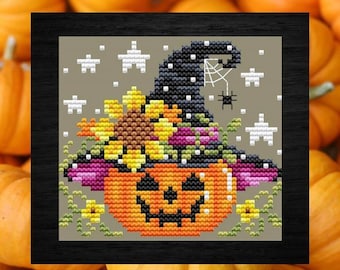Shannon Christine Designs - Bewitching Pumpkin Cross Stitch Pattern - Halloween