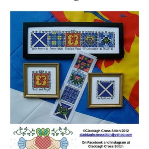 PDF Scottish Heritage Quilt Blocks, Scotland, Cross Stitch Pattern - 4 Patterns Included - Claddagh Cross Stitch Company, David Jackson