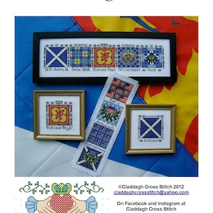 PDF Scottish Heritage Quilt Blocks, Scotland, Cross Stitch Pattern - 4 Patterns Included - Claddagh Cross Stitch Company, David Jackson