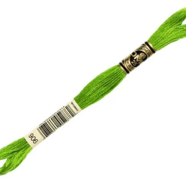 DMC Six-Strand Cotton Embroidery Floss # 906 - Medium Parrot Green - Article 117