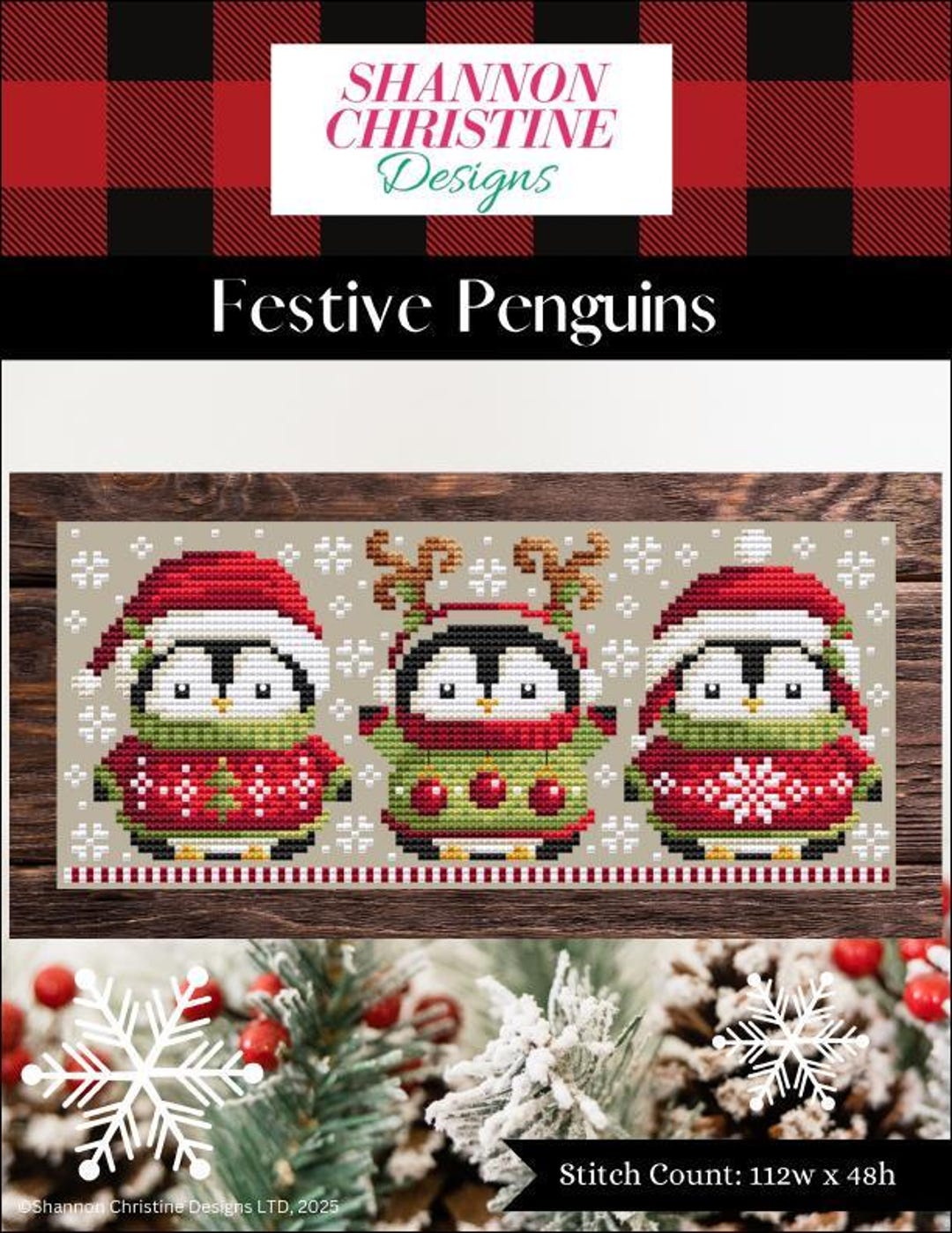 Shannon Christine Designs - Festive Penguins - Christmas Cross Stitch ...