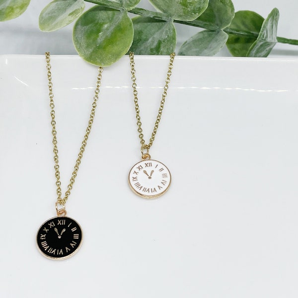 Clock Necklace Etsy
