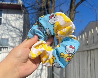 Gumka do włosów Scrunchie bawełniana patchworkowa słoneczna gumka do włosów