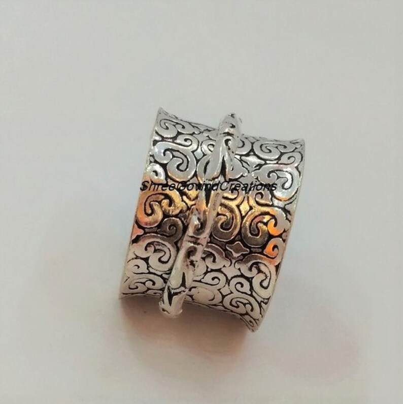 Anxiety Ring Statement Ring Oxidized Ring Ring 925 Sterling Silver Ring Occasional Gift Meditation Ring Fidget Ring Gift For her