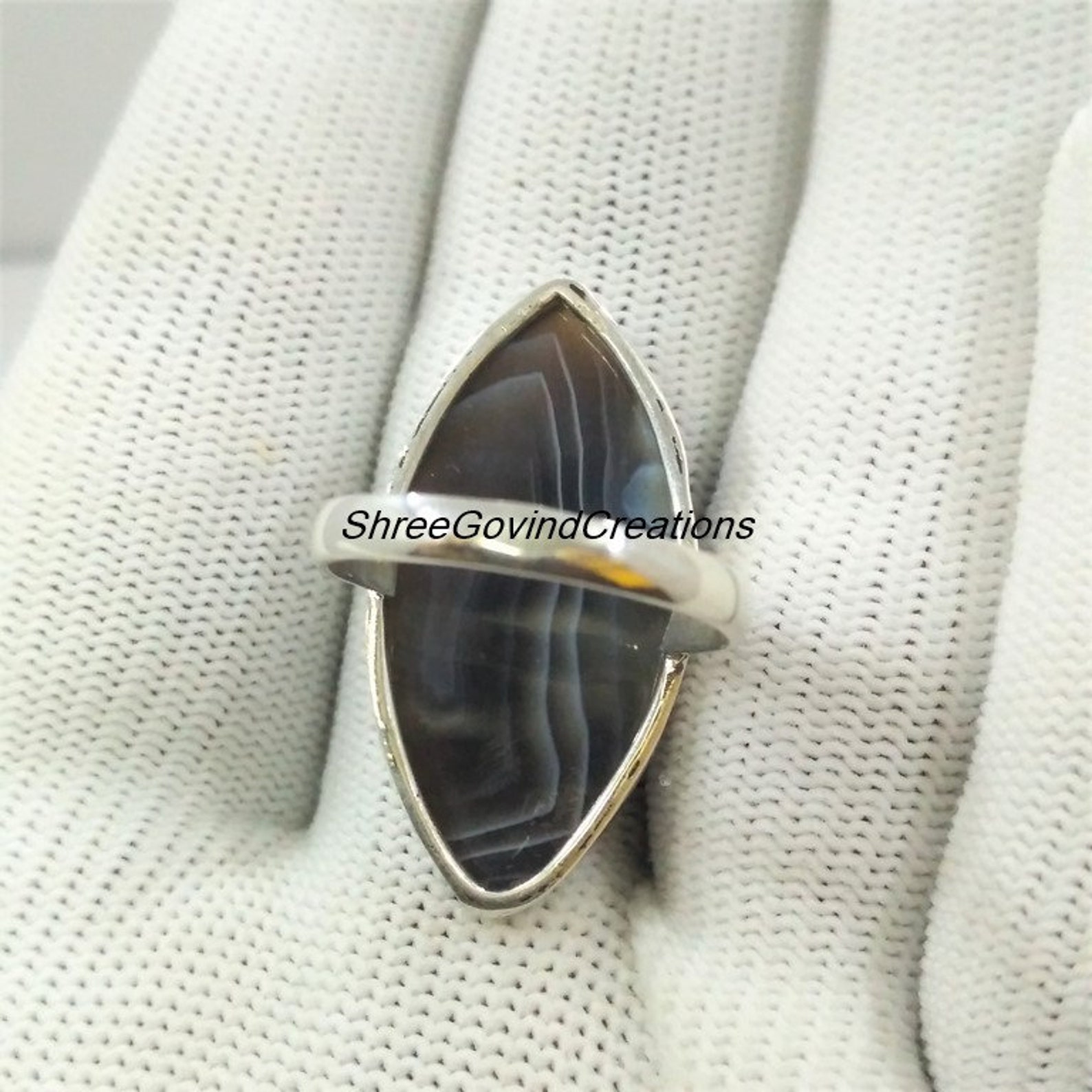 Botswana Agate Rings 925 Sterling Silver Ring Valentine Day Etsy