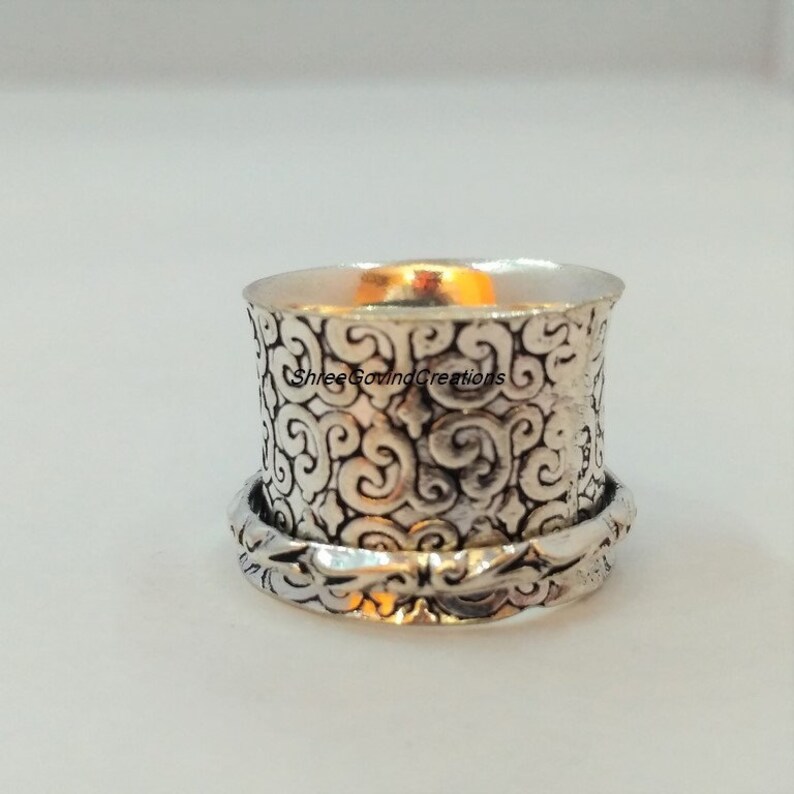 Anxiety Ring Statement Ring Oxidized Ring Ring 925 Sterling Silver Ring Occasional Gift Meditation Ring Fidget Ring Gift For her