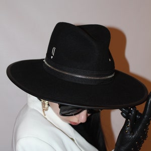 Female Black Fedora Felt Hat