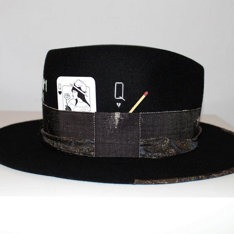 Unisex Teen Black Felt Fedora Hat main image 0