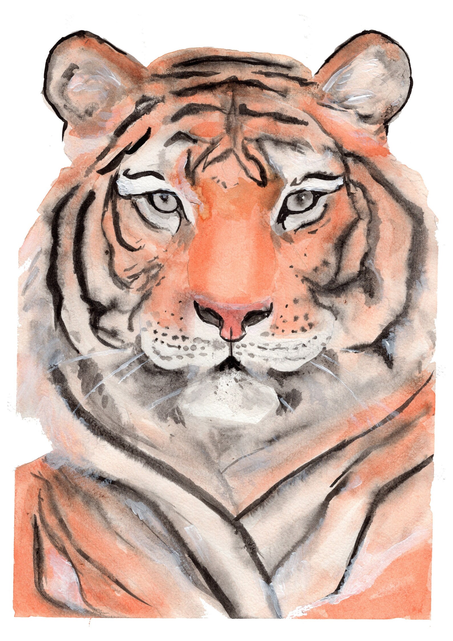 Tiger A4 print Etsy Nederland