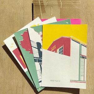 BR.2 - Screenprint Postcard Set | 4 Postcards of Berlin + Envelopes C6
