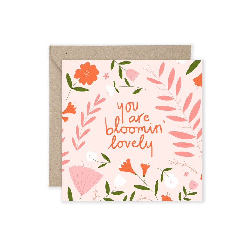 Sie blühen schön, floral E-Illustration, Muttertagskarte, Grußkarte Bild 1