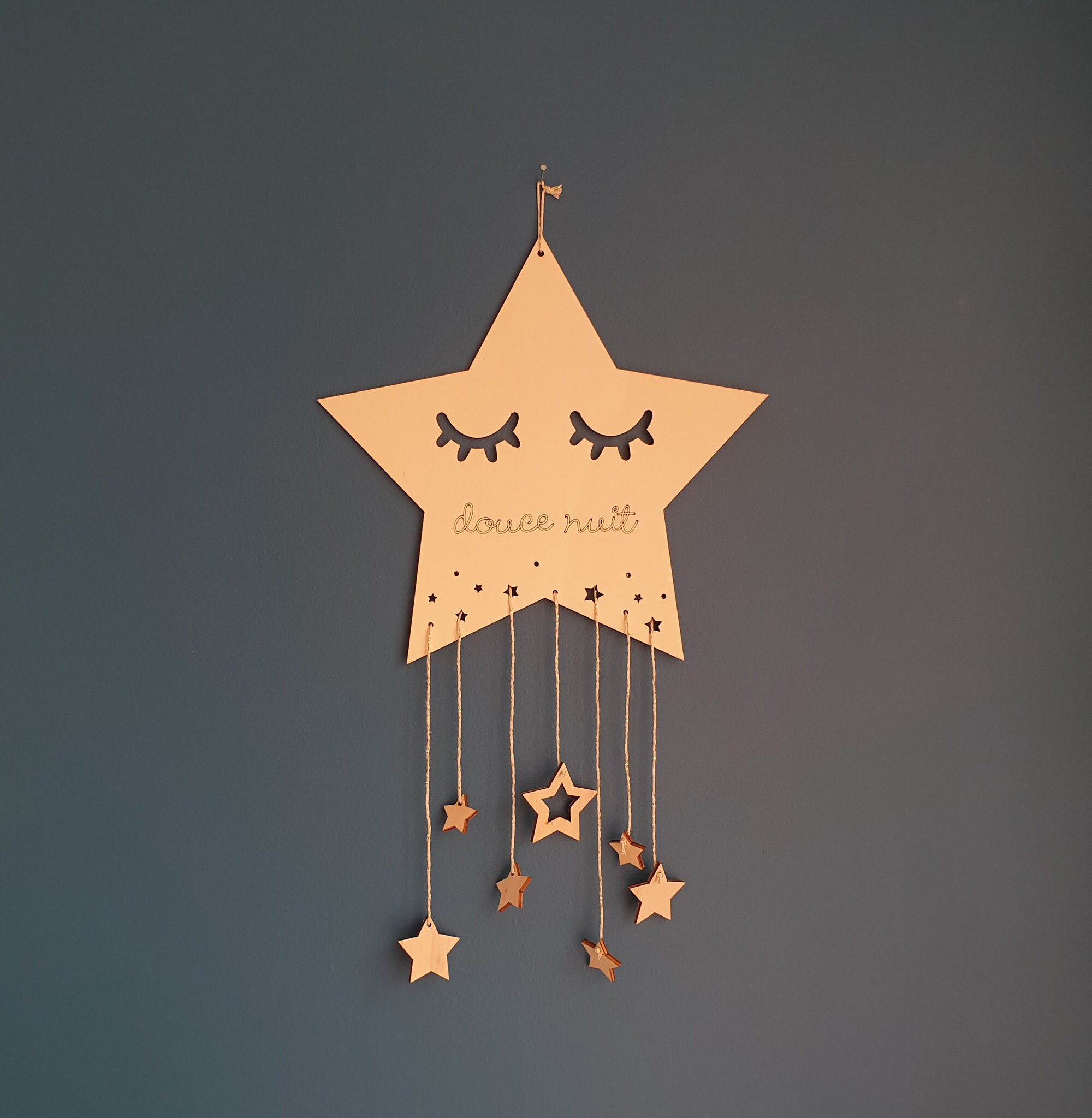 Décoration Chambre Bébé, Enfant, Prénom Personnalisable, Etoile Bois, Cadeau Naissance