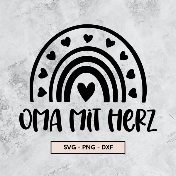 Oma mit Herz, svg, png, dxf, Sofort Download, Plotterdatei Oma, Beste Oma, Valentinstag