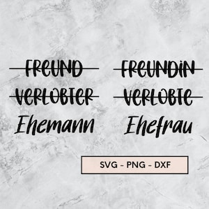 Freundin Verlobte Ehefrau, Freund Verlobter Ehemann, Sofort Download, png, dxf, svg, Hochzeit, JGA