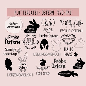 Frohe Ostern Plotter Datei, Plotter File SVG PNG, Plotterdatei Ostern, Osterhase, Frühling Plotterdatei