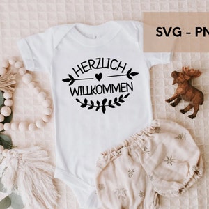 Herzlich Willkommen, SVG, PNG, Plotterdatei, Zuhause Cut File