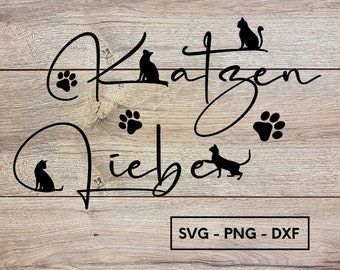 Katze Plotterdatei, Miau, Katzen Liebe, svg, png, dxf, Katze, Plotterdatei, Plotter File