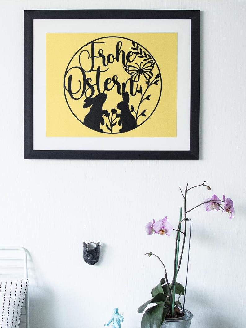 Plotterdatei Ostern, Easter Plotter File, Cricut, Silhouette, Happy Easter, Laser Cut, DIY, Deutsche Ostern Plotterdatei Bundle image 9