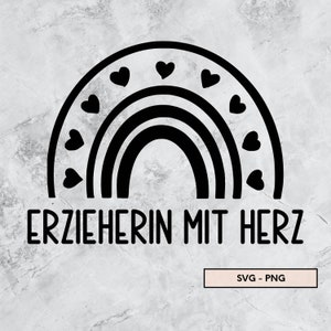 Erzieherin mit Herz, Schulkind , Kindergarten, Plotterdatei, svg, png, Sofort Download