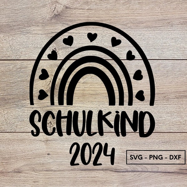 Schulkind 2024, Plotterdatei, svg, png dxf, Sofort Download