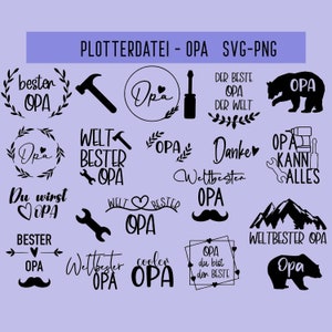 Plotterdatei Opa, SVG, PNG, Sofort Download, Vatertag, du wirst Opa, Opa geschenk