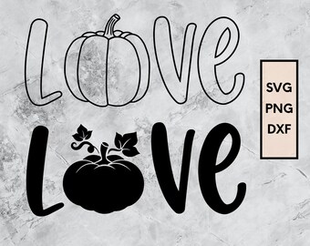 Herbst Plotterdatei, Herbstliebe, Love, SVG, DXF, PNG, Sofort-download